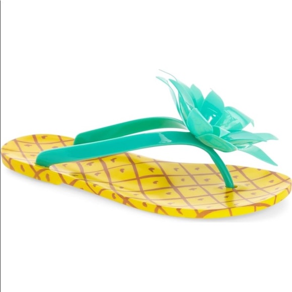 Kate Spade Pineapple Flip Flop Sandals - Picture 1 of 3